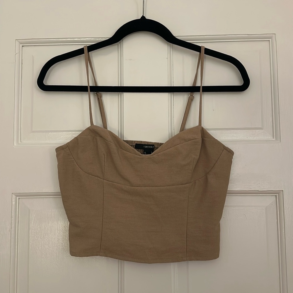 Forever 21 beige crop top